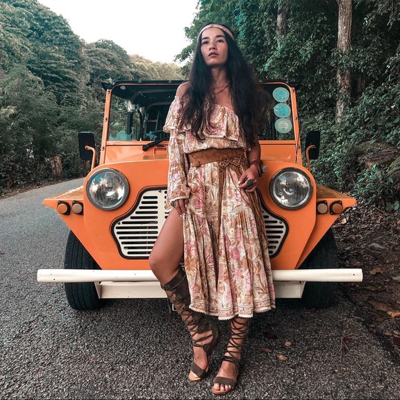 spell jungle one shoulder dress